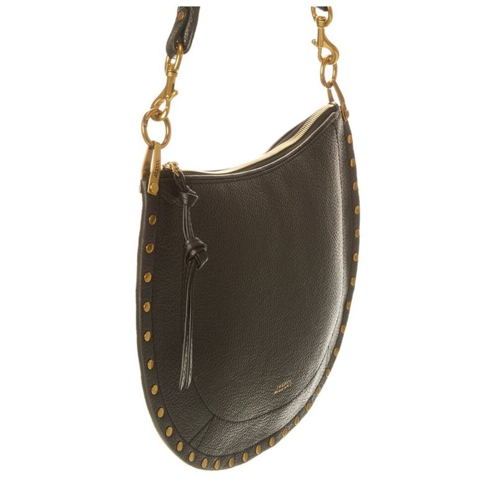 Isabel Marant Oskan Soft Zip Leather Crossbody, Black - Picture 3 of 4